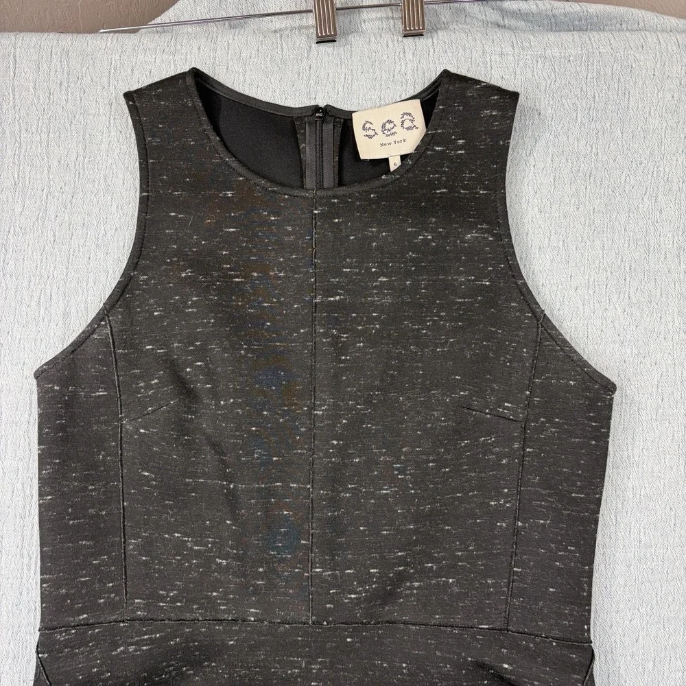 Sea New York Womens Black Speckled Ponte Knit‎ Fit & Flare Dress Size 6 EUC! - Picture 2 of 11